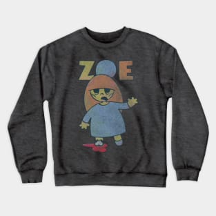 Zoe - the cute little zombie girl ... slightly more decayed Crewneck Sweatshirt